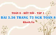 Bài 3.36 trang 73 SGK Toán 8 tập 1 Kết nối tri thức